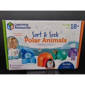 Learning Resources Sort & Seek Polar Animals Matching Learning Toy Set